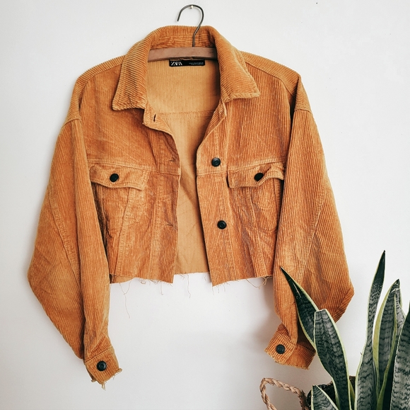 Zara Jackets & Blazers - Zara cropped courdoroy jacket